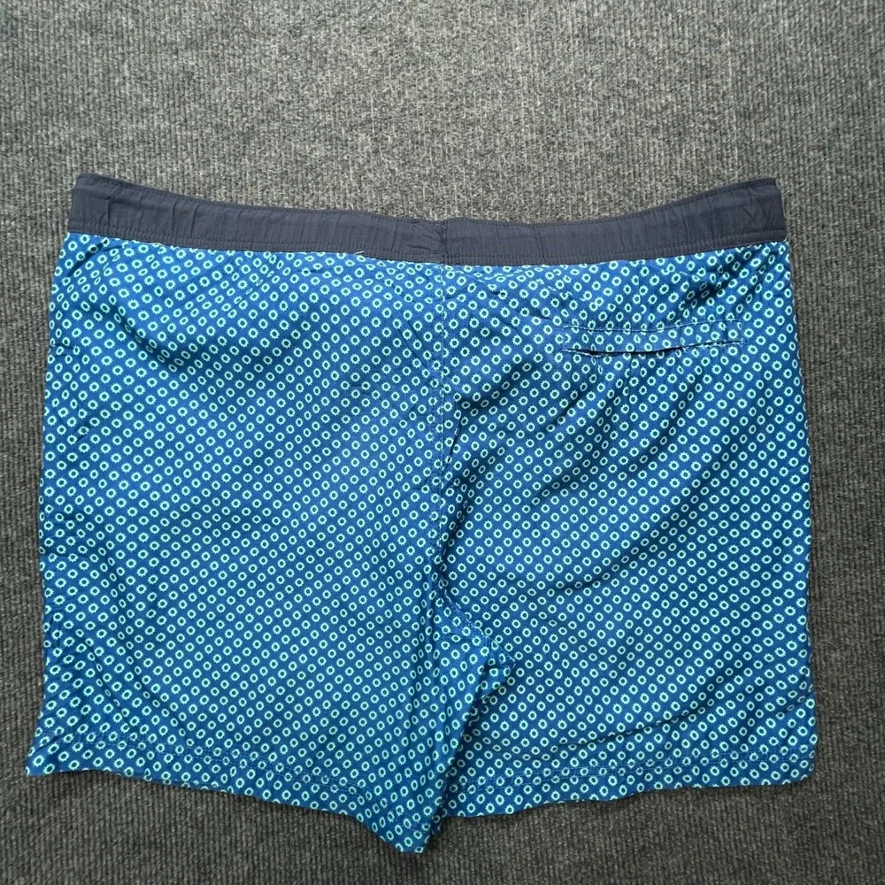 Nautica Swim Trunks Blue Geometric Print Board Shorts Mens XL 6in Inseam